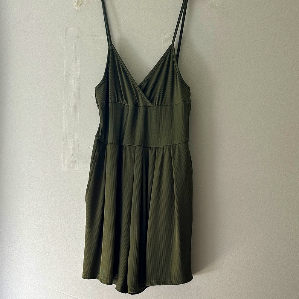 Olive green romper